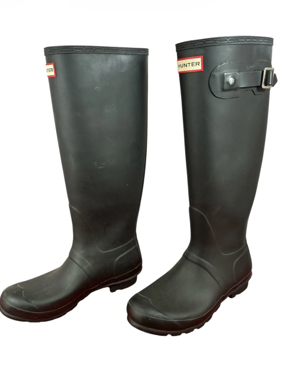 Hunter Tall Rain Boots Black Boot Size 9